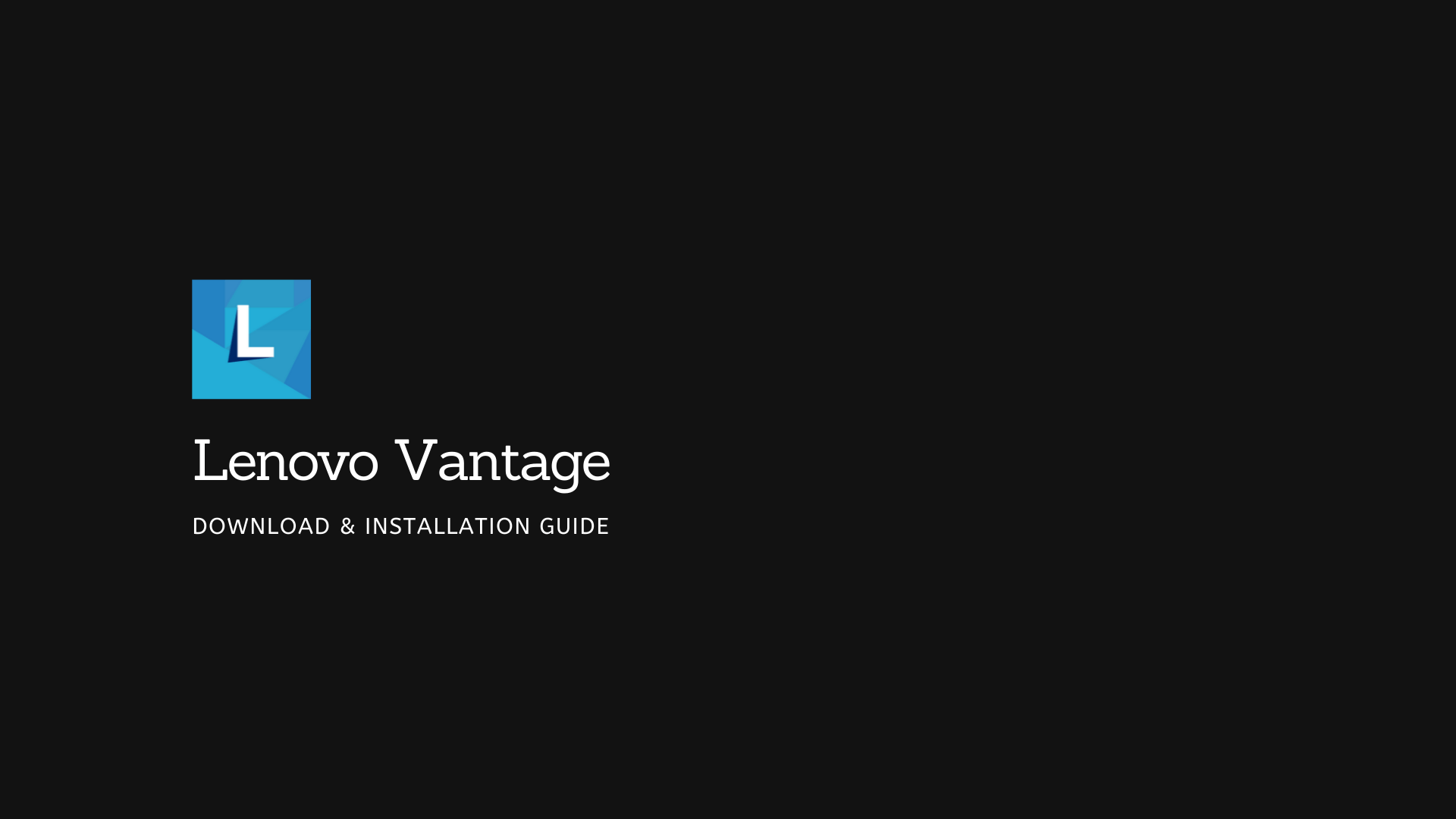 Download Lenovo Vantage Performance Optimization Tool